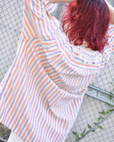 Vintage 1990s《Neiman Marcus》Seersucker Striped Short Sleeve Shirt