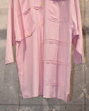 Vintage 1980s 《annex Paris》Pink Silk Cotton Shirt with Unique Panel Details