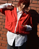 Vintage 1980s《THEODORE》Red Short Sleeve Zip-up Jacket