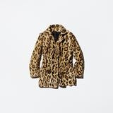 Vintage《Young Generations》Short Hair Fake Fur Leopard Jacket