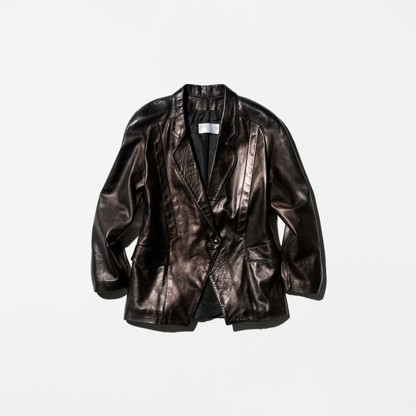 Vintage《Arlette Braun》Leather Tailored Jacket