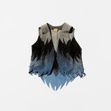 Vintage Patch Work Suede Vest&Skirt