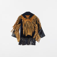 Vintage《East West Musical Instruments》Two Tone Fringe Suede Jacket