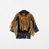 Vintage《East West Musical Instruments》Two Tone Fringe Suede Jacket