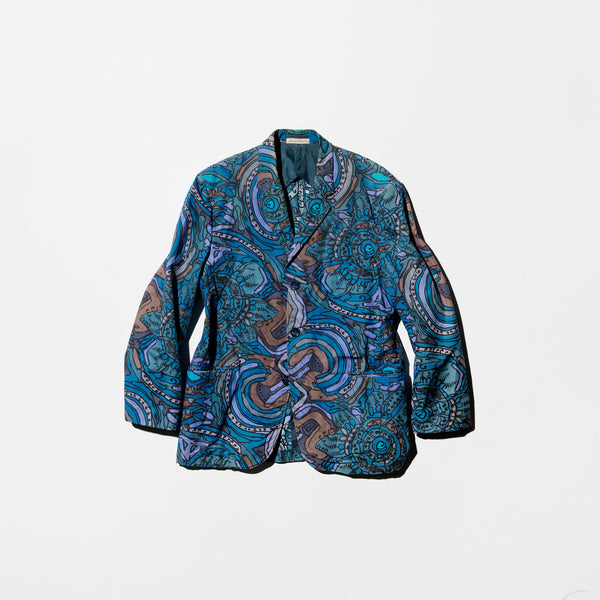 Vintage《FIRST BREAR》Psychedelic Patterned Cotton Tailored Jacket
