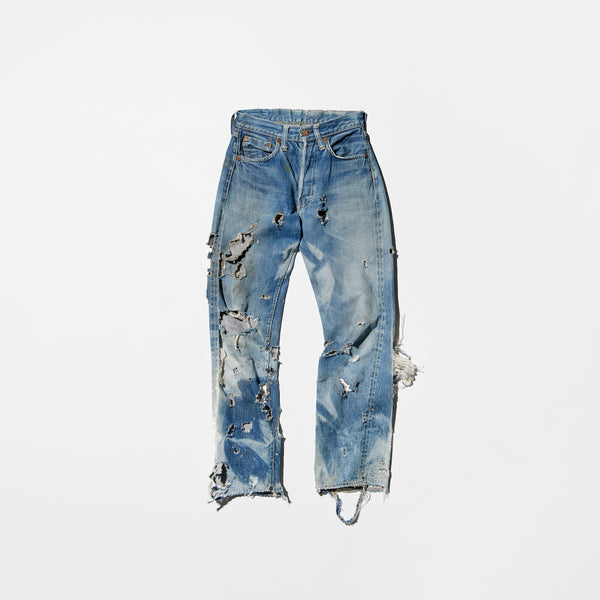 Vintage 50s《LEVI'S》“503BXX” Artistic Destroy Denim Pants