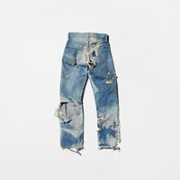 Vintage 50s《LEVI'S》“503BXX” Artistic Destroy Denim Pants