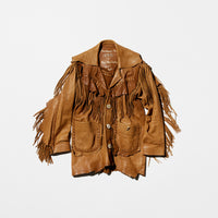 Vintage Handmade Rough Out & Fringe Leather Jacket