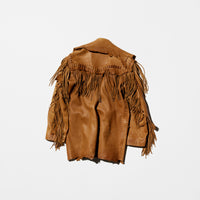 Vintage Handmade Rough Out & Fringe Leather Jacket