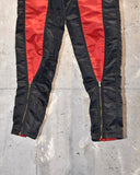 Vintage 1980s《SHUTTLE SERIES》Black×Red Zip Nylon Pants