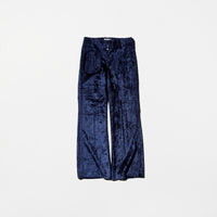 Vintage《new digs》 Navy Crash Velvet Bush Pants