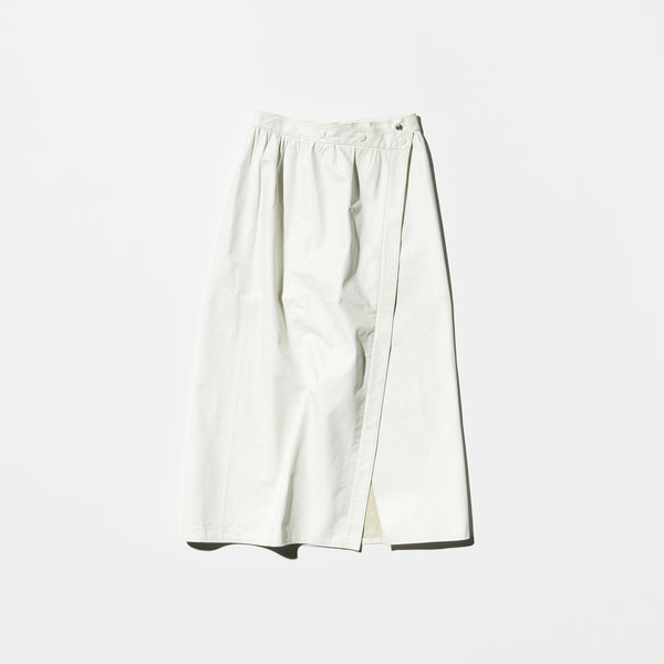 Vintage White Leather Rap Skirt