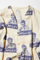 Vintage 30s “Drink MOXIE” Cotton No-collar Jacket