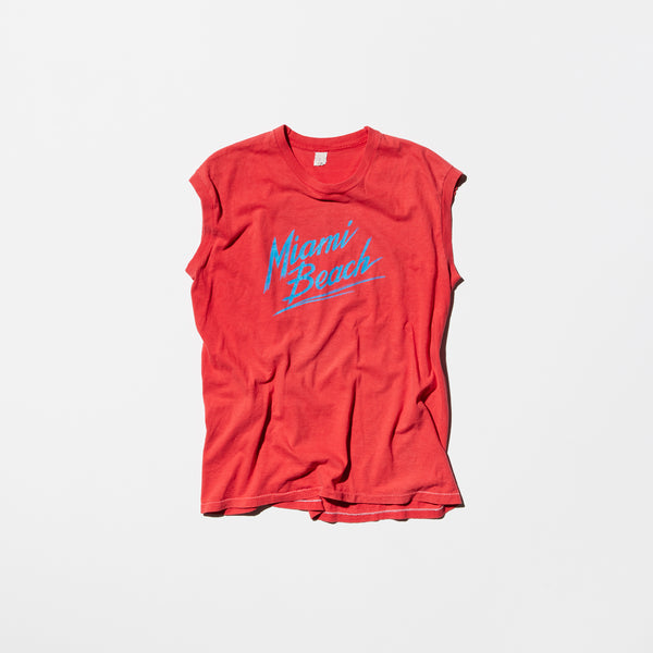 Vintage《FRUIT OF THE LOOM》“Miami Beach” Sleeveless T-shirt