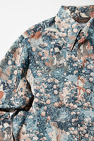 Vintage《Chemise Et Cie》Pin-up Girl&Geisha Patterned Polyester Shirt