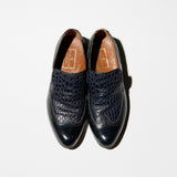 Vintage《STUART McGUIRE》Crocodile Switching Wingtip Leather Slip-on Shoes