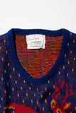 Vintage《Break Away》Deer motif Jacquard Knit Vest