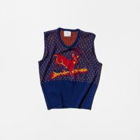 Vintage《Break Away》Deer motif Jacquard Knit Vest