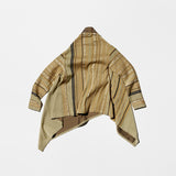 Archive《DREIS VAN NOTEN》Random Stripe Patterned Drape Silk Jacket