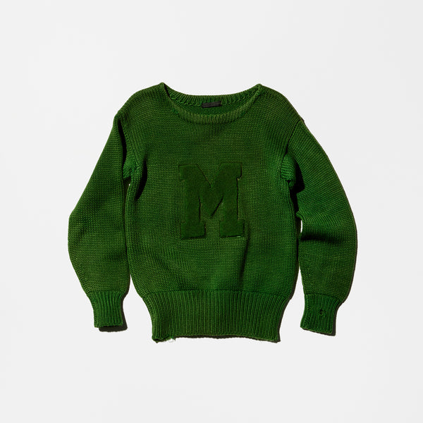 Vintage 50s Green Lettered Sweater