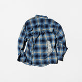 Vintage《VAN HEUSEN》Costumed Flannel Shirt Decollation Fake Fur