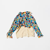 Vintage Playing Card Patterned Silk Shirt