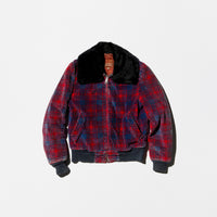 Vintage《ADAM STEWART SPORTSWEAR》Plaid Corduroy Boa Jacket