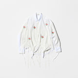 《Midorikawa》Rose Embroidered White Shirt Exclusive for VELVET HAKATA & VELVET