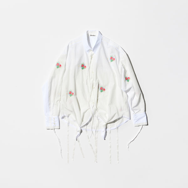 《Midorikawa》Rose Embroidered White Shirt Exclusive for VELVET HAKATA & VELVET