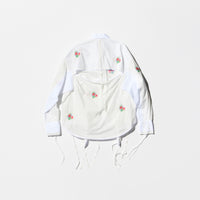 《Midorikawa》Rose Embroidered White Shirt Exclusive for VELVET HAKATA & VELVET