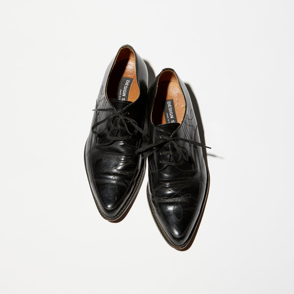 Vintage《DESIGN STUDIO》Western Stitching Leather Shoes