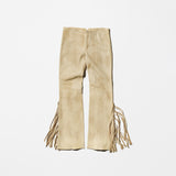 Vintage《RALPH LAUREN》Fringe Leather Flare Pants