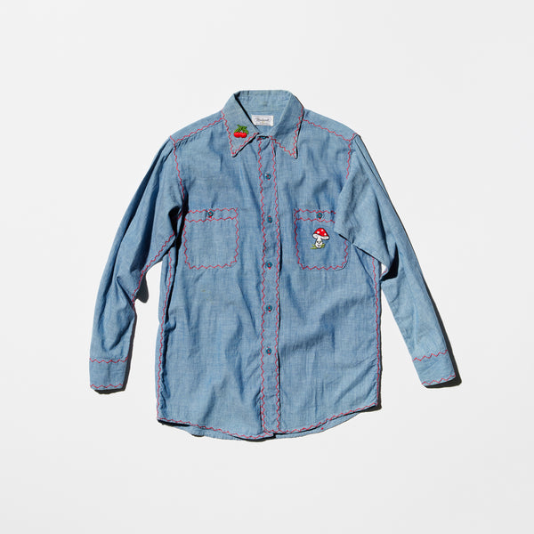 Vintage《Madewell》Patch&Stitching Chambray Shirt
