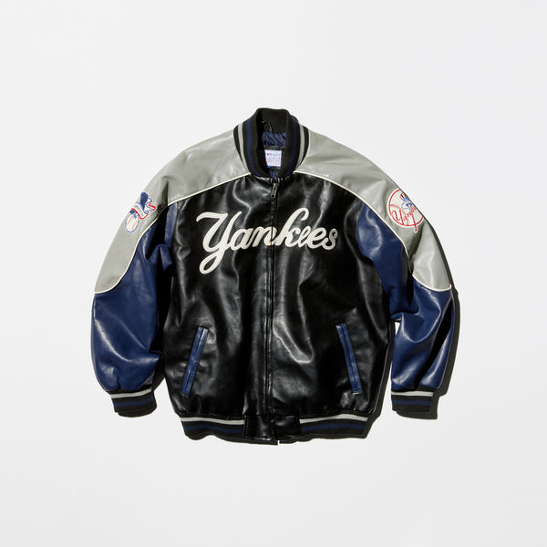 Vintage《GENUINE MERCHANDISE》90s “New York Yankees“ All Leather Varsity Jacket