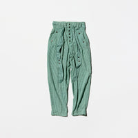 Vintage《ELLIE'S MATCHES》Green Gingham Check High-waist Pants