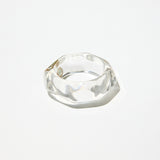 Vintage Clear Ceramic Hexagon Bracelet