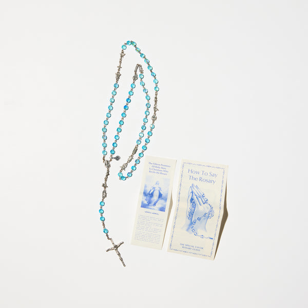 Deadstock Vintage Blue Rosary 01