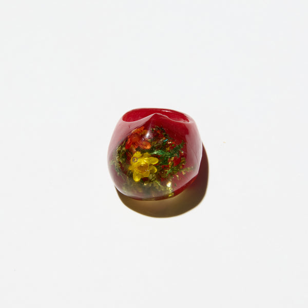 Vintage “Field of Flowers” Ceramic Ring 03