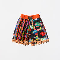 Vintage《Primitive PRINTS》Tropical Crazy Patterned Short Pants