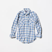 Vintage《Levi's》Silver Thread Blue Plaid Western Shirt