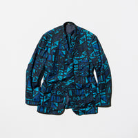 Vintage《FIRST BREAK》Batik Patterned Cotton Tailored Jacket