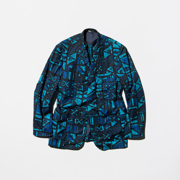 Vintage《FIRST BREAK》Batik Patterned Cotton Tailored Jacket