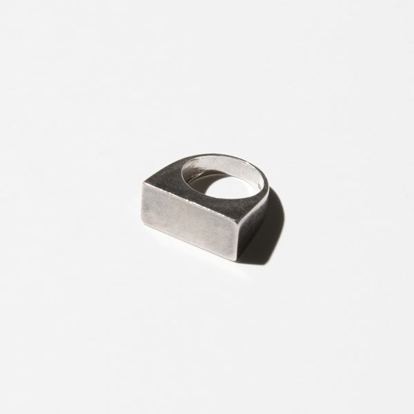 Vintage Silver Square Plate Ring