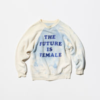 Vintage “THE FUTURE IS FEMALE” Flocking Printed Painted Sweat Shirt