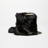 Vintage Black Fake Fur Monster Boots