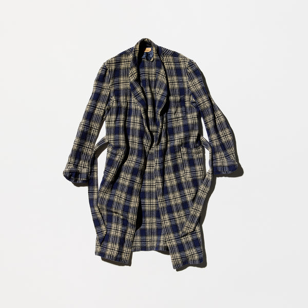 Vintage《KENNEDY'S》Plaid Patterned Wool Flannel Robe