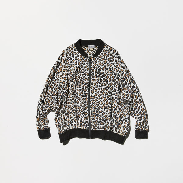 Vintage《GEMINI Ⅱ》Leopard Patterned Rayon Zip-up Jacket