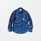 《VELVET》Original Edition “VELVET FORMATION” Sequin Denim Shirt