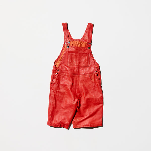 Vintage Real Leather Half Overall