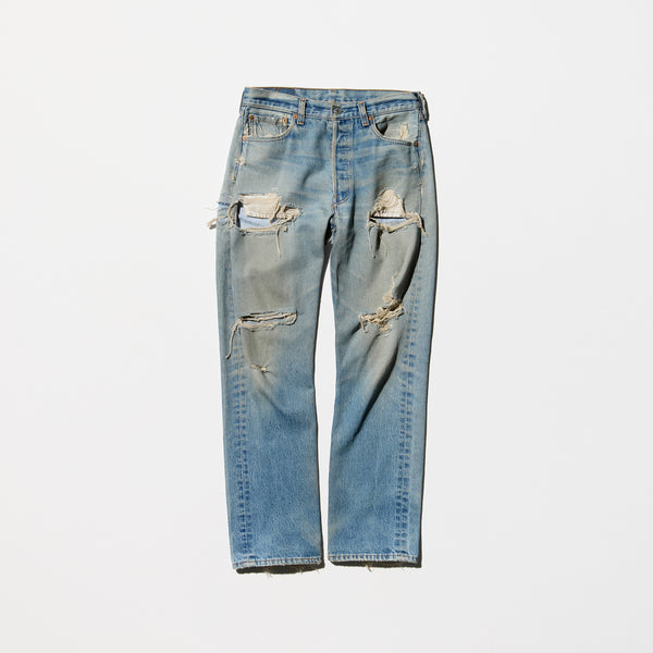 Vintage《Levi's》Made in U.S.A “501” Crash Denim Pants